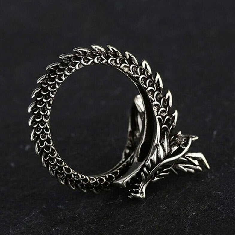 Norse Dragon Adjustable Ring