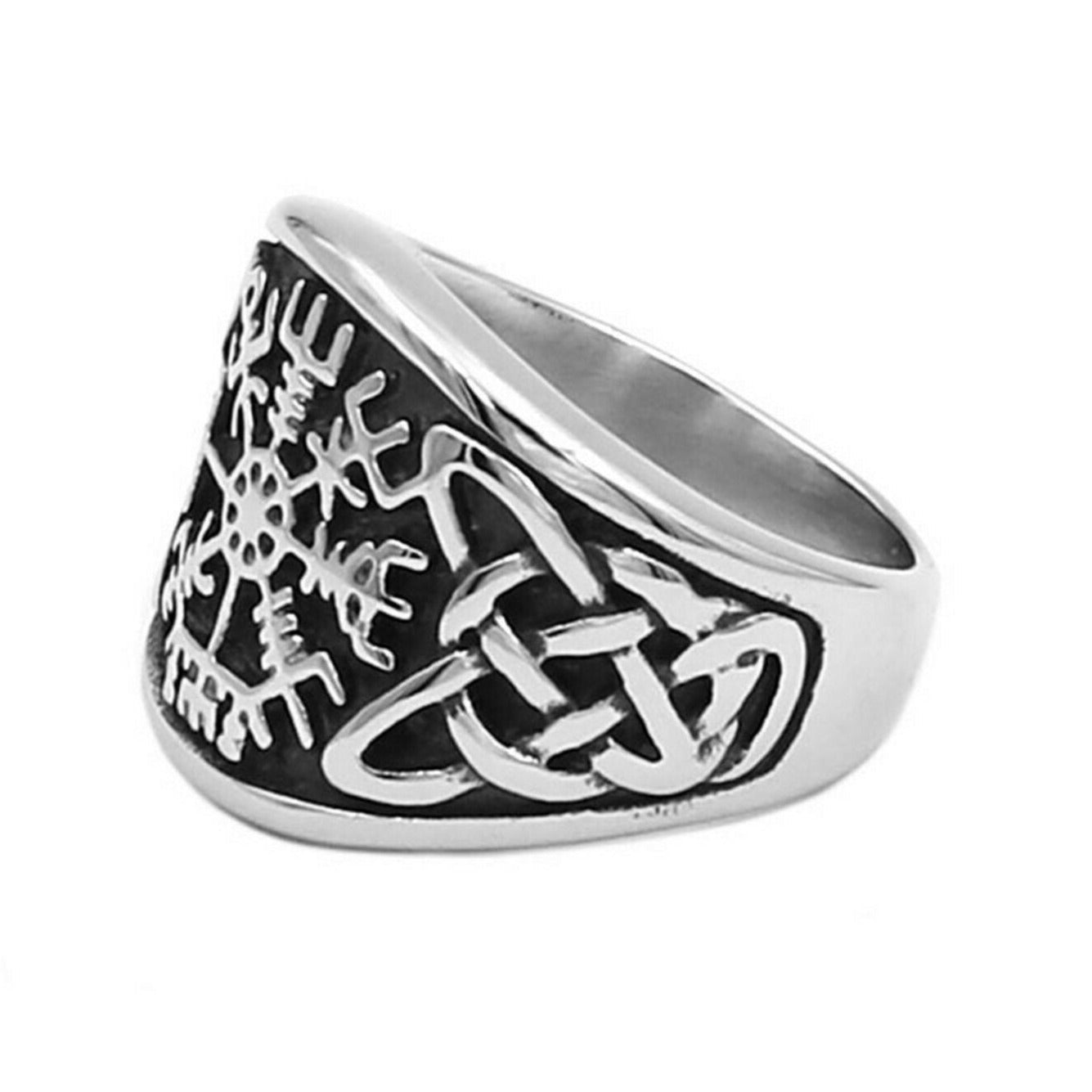 Vegvisir Celtic Knot Viking Ring