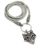 ODIN'S RAVENS HOLDING FENRIR WOLF VIKING NECKLACE