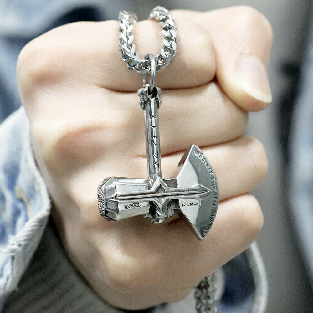Thor's Axe Viking Rune Pendant Necklace - The Stormbreaker