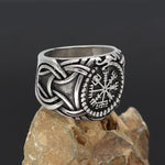 Vegvisir Celtic Knot Ring