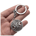 Celtic Triple Crescent Moon Keychain