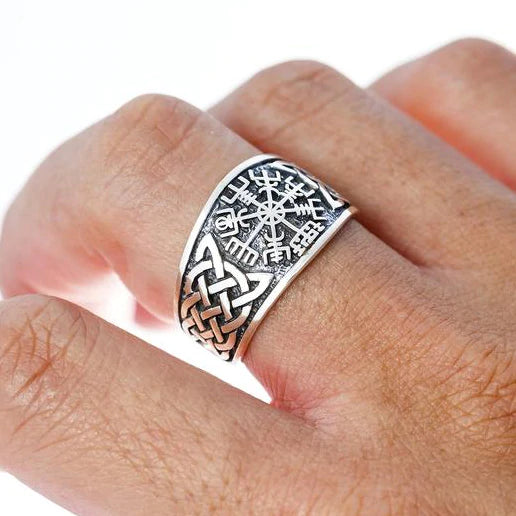 Vegvisir Celtic Knot Viking Ring