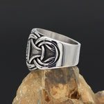 Vegvisir Celtic Knot Ring