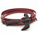 VIKING AXE BRACELET - Burgundy - viking bracelet