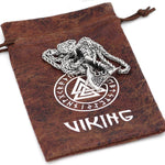 Viking Axe Head Necklace With Valknut Symbol