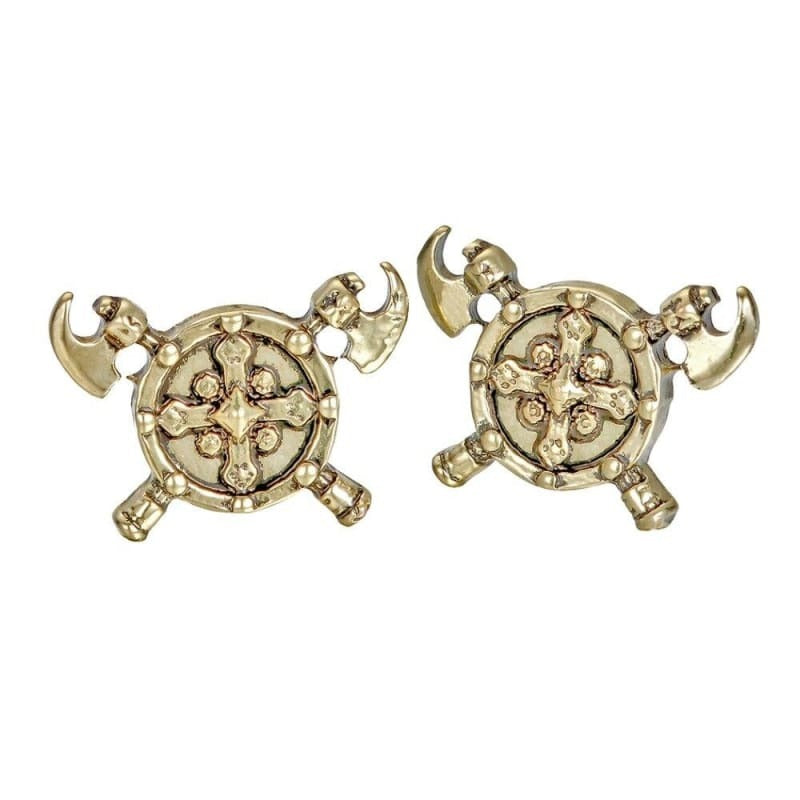 VIKING EARRINGS - AXE - Bronze Shield - 200000171