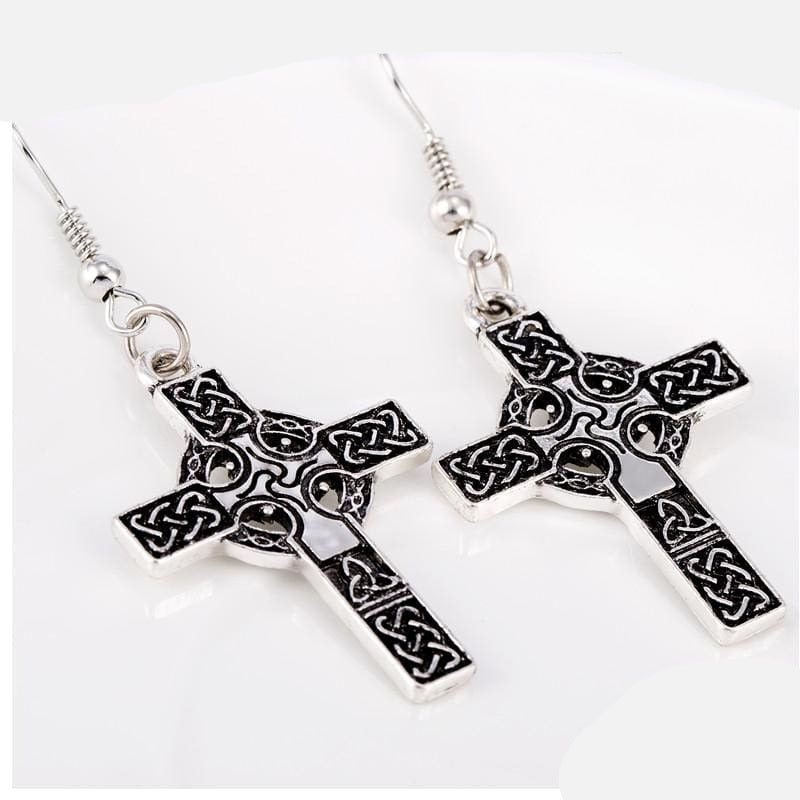 VIKING EARRINGS - CELTIC CROSS - celtic cross