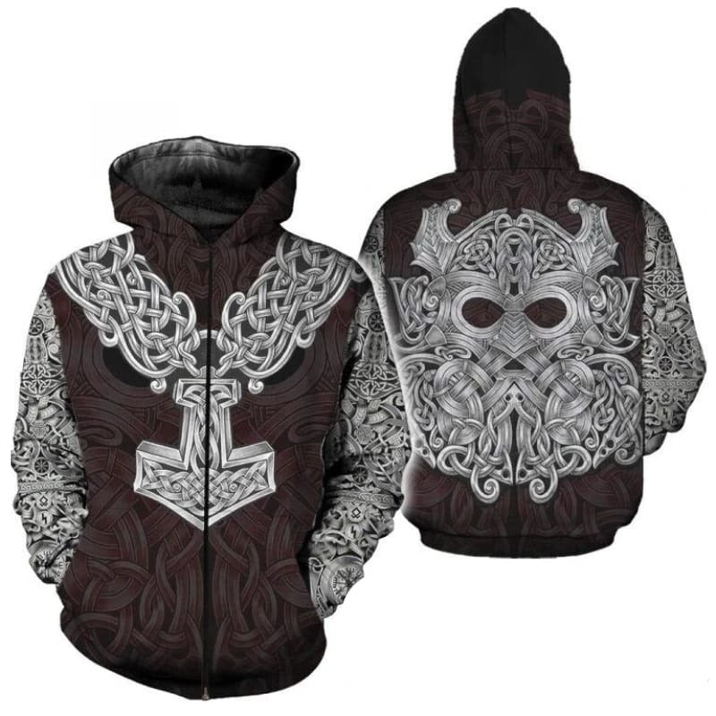 VIKING HOODIE - 3D PRINT SESSRUMNIR - zip hoodies / XS - 200000344