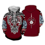 VIKING HOODIE - 3D PRINTED HNITBJORG - HOODIE / XXXS - 200000344