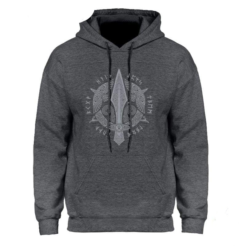 VIKING HOODIE - HIGH QUALITY ASGARD - Dark Gray / S - 200000344