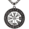 VIKING NECKLACE - COMPASS - Silver - viking necklace