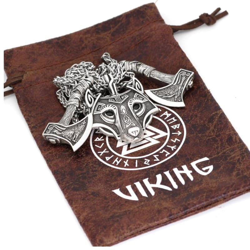 VIKING NECKLACE - FENRIR SHIELD - viking necklace