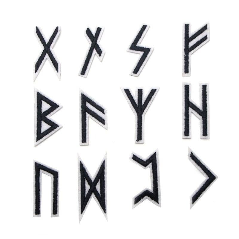 VIKING PATCH - 24 PCS RUNES FUTHARK - 100005735