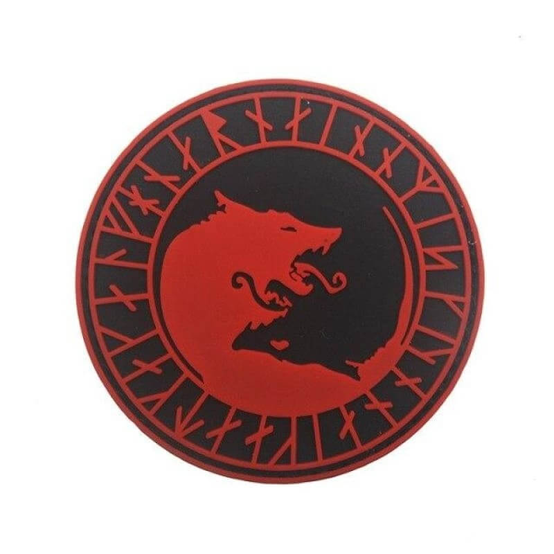 VIKING PATCH -ADMIT ONE VALHALLA - PVC RED 8cm - 100005735