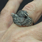 viking raven ring finger