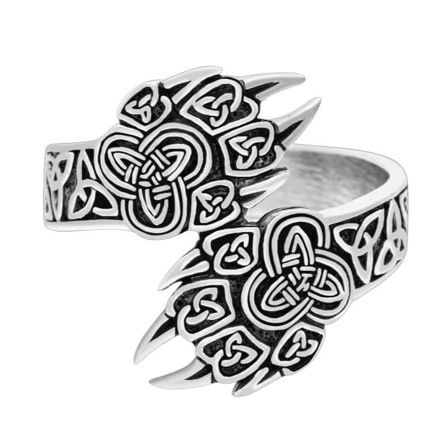 Celtic Berserker Claw Adjustable Ring