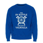 VIKING SWEATSHIRT- DIE IN BATTLE AND GO TO VALHALLA HIMINBJORG - Blue / S - 200000344