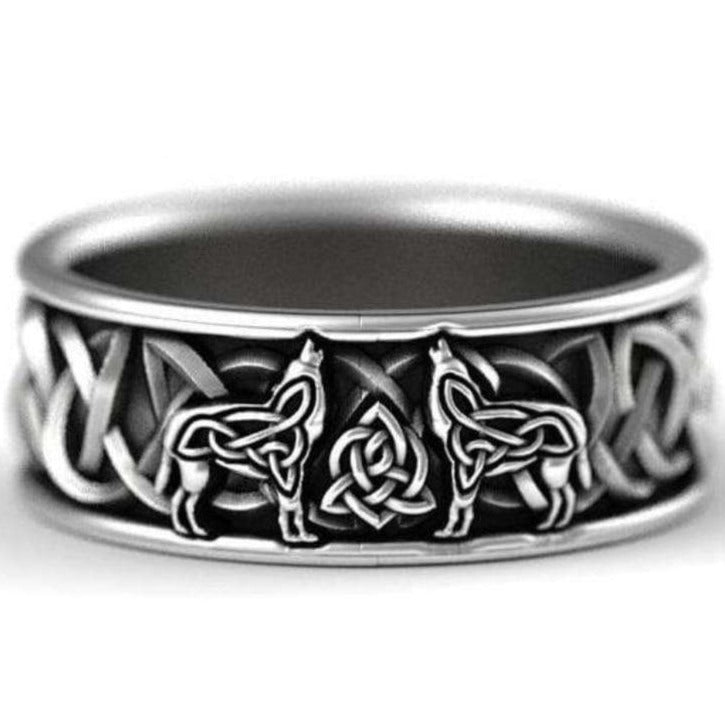 viking wolf ring