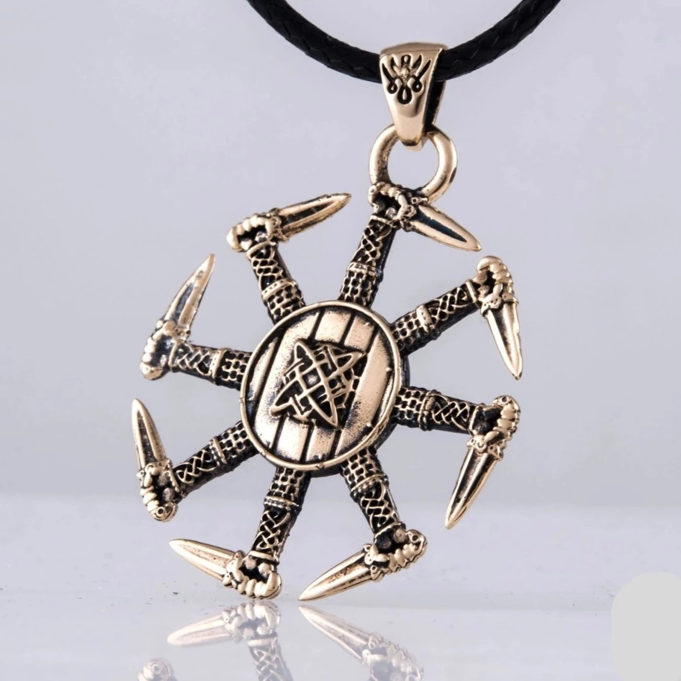 Kolovrat Sun Dagger Viking Necklace