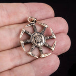Kolovrat Sun Dagger Viking Necklace