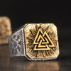 Sterling Silver Valknut Viking Ring