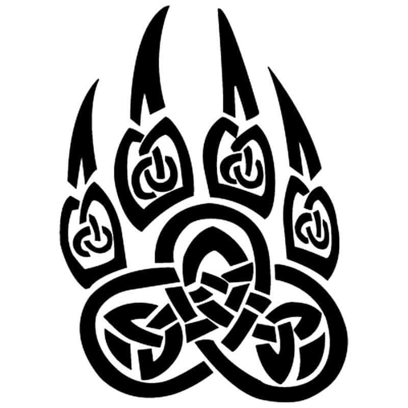 Wolfs paw sticker - viking stickers